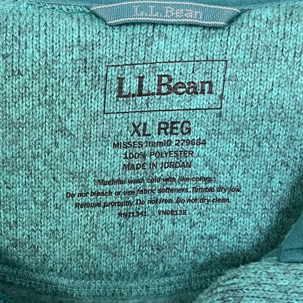 Knit zip-up cardigan by LL Bean, XL